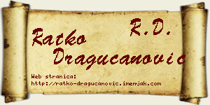 Ratko Dragucanović vizit kartica